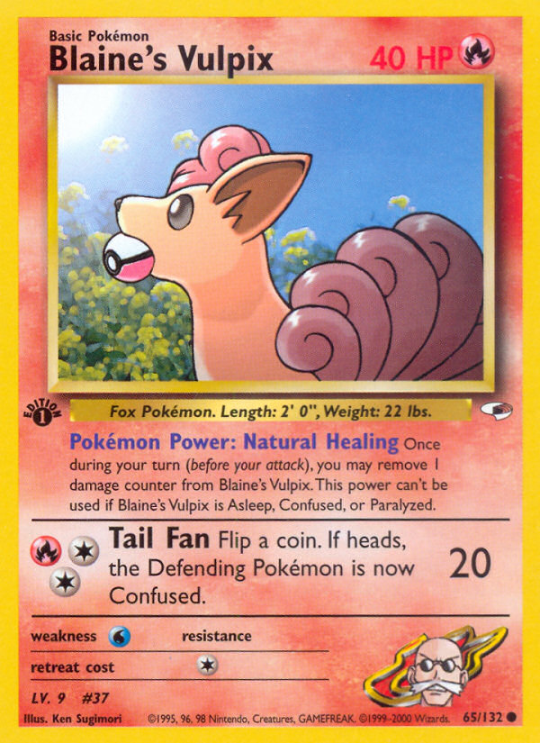 Pokemon | Blaine's Vulpix (65/132) [Gym Heroes 1st Edition] | The Nerd Mechant