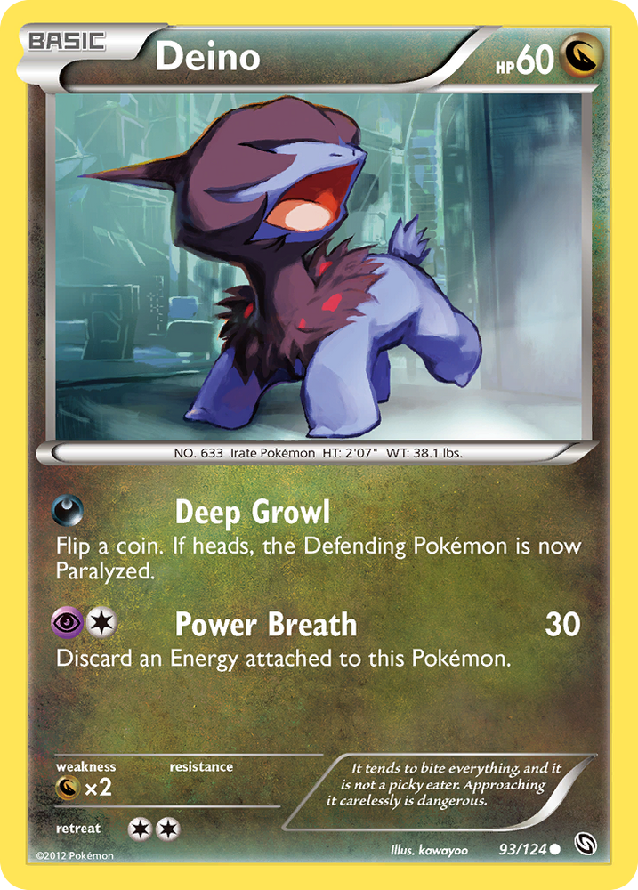 Pokemon | Deino (93/124) [Black & White: Dragons Exalted] | The Nerd Merchant