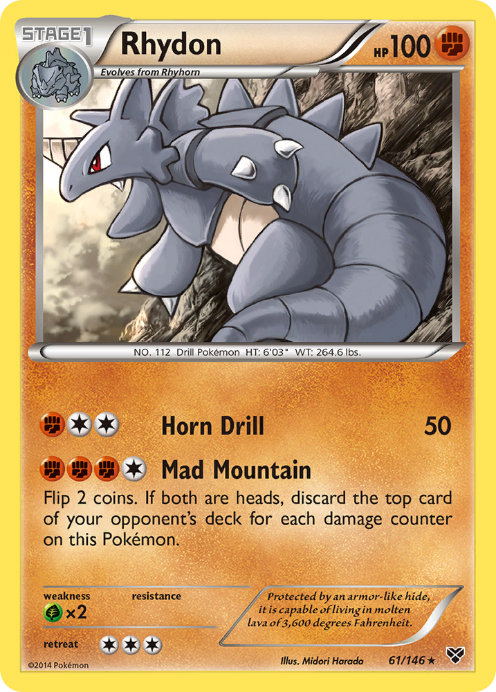 Pokemon | Rhydon (61/146) [XY: Base Set] | The Nerd Merchant
