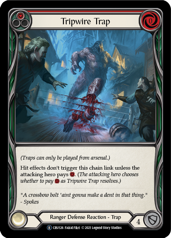 Flesh and Blood TCG | Tripwire Trap [U-CRU126] (Crucible of War Unlimited)  Unlimited Normal | The Nerd Merchant