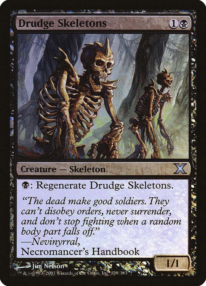 Magic | Drudge Skeletons (Premium Foil) [Tenth Edition] | The Nerd Merchant