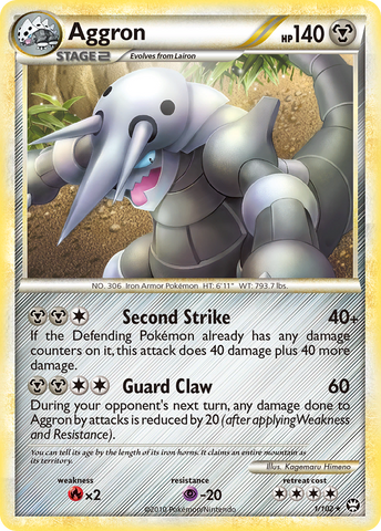 Pokemon | Aggron (1/102) [HeartGold & SoulSilver: Triumphant] | The Nerd Merchant