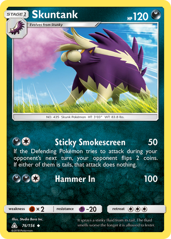 Pokemon | Skuntank (76/156) [Sun & Moon: Ultra Prism] | The Nerd Merchant