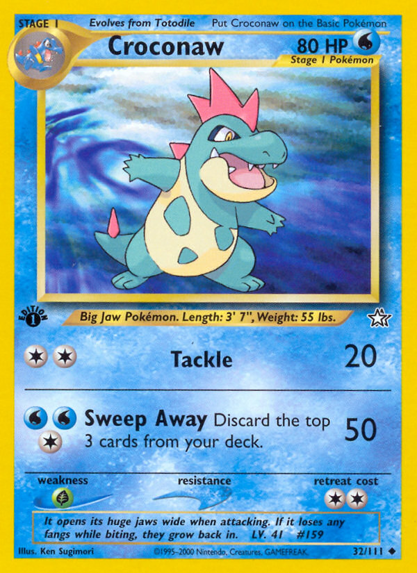 Pokemon | Croconaw (32/111) [Neo Genesis 1st Edition] | The Nerd Merchant
