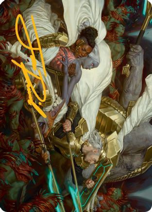 Magic | Storm the Seedcore Art Card (Gold-Stamped Signature) [March of the Machine Art Series] | The Nerd Merchant