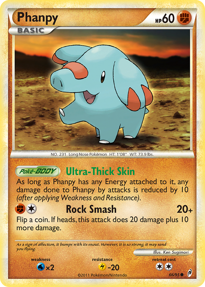 Pokemon | Phanpy (66/95) [HeartGold & SoulSilver: Call of Legends] | The Nerd Merchant