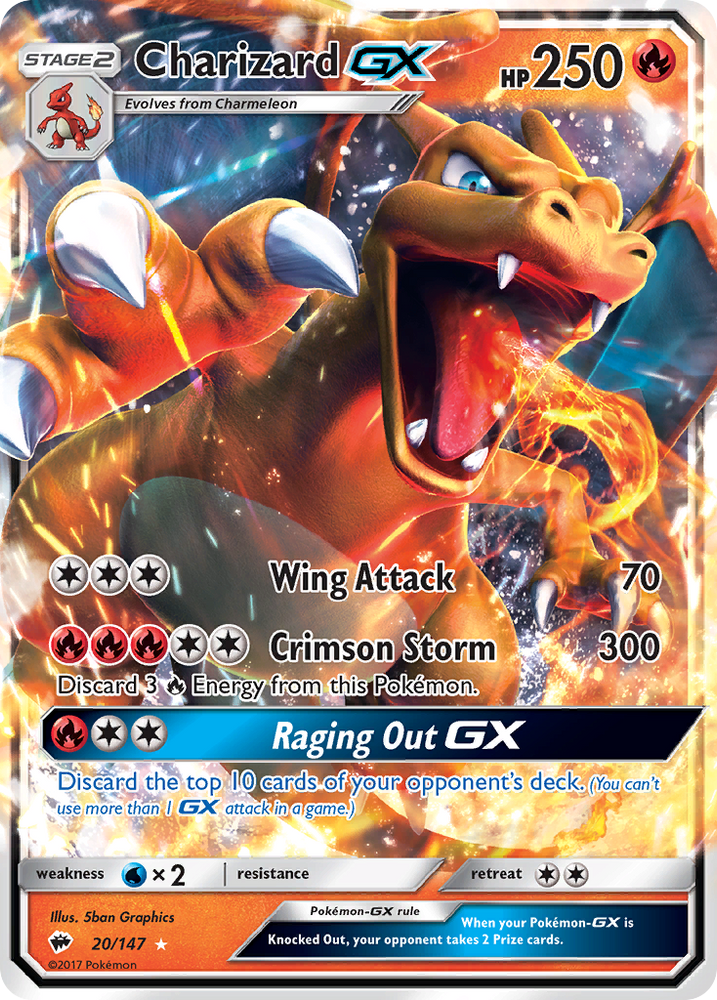 Pokemon | Charizard GX (20/147) [Sun & Moon: Burning Shadows] | The Nerd Merchant