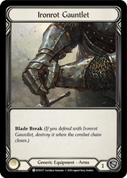 Flesh and Blood TCG | Ironrot Gauntlet [U-WTR157] (Welcome to Rathe Unlimited)  Unlimited Rainbow Foil | The Nerd Merchant