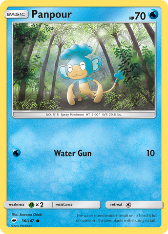 Pokemon | Panpour (36/147) [Sun & Moon: Burning Shadows] | The Nerd Merchant