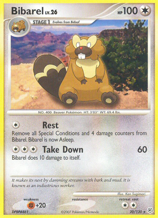 Pokemon | Bibarel (20/130) [Diamond & Pearl: Base Set] | The Nerd Merchant