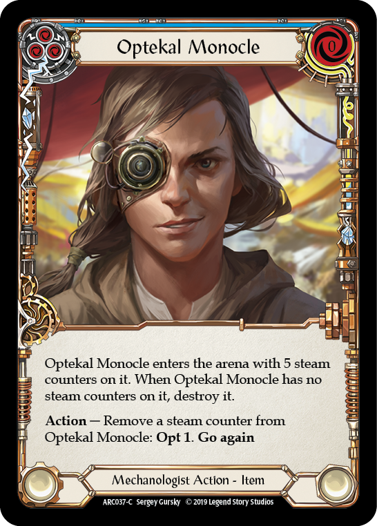 Flesh and Blood TCG | Optekal Monocle [ARC037-C] (Arcane Rising)  1st Edition Rainbow Foil | The Nerd Merchant