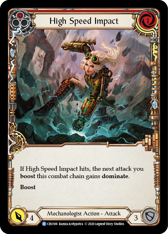 Flesh and Blood TCG | High Speed Impact (Red) [CRU106] (Crucible of War)  1st Edition Rainbow Foil | The Nerd Merchant