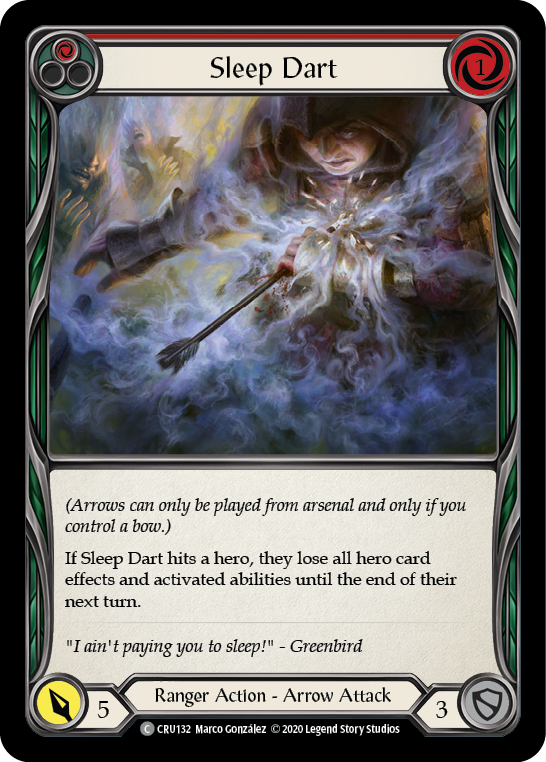 Flesh and Blood TCG | Sleep Dart (Red) [CRU132] (Crucible of War)  1st Edition Rainbow Foil | The Nerd Merchant