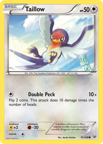 Pokemon | Taillow (70/108) [XY: Roaring Skies] | The Nerd Merchant