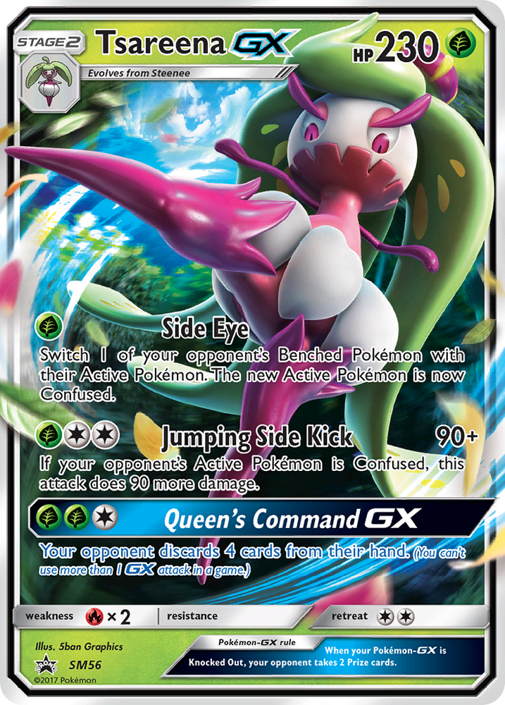 Pokemon | Tsareena GX (SM56) [Sun & Moon: Black Star Promos] | The Nerd Merchant