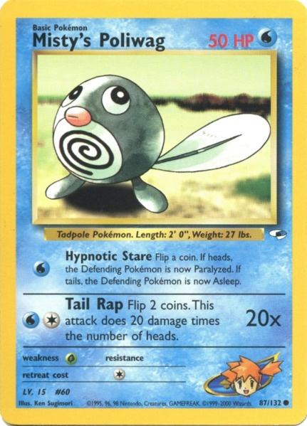 Pokemon | Misty's Poliwag (87/132) [Gym Heroes Unlimited] | The Nerd Merchant