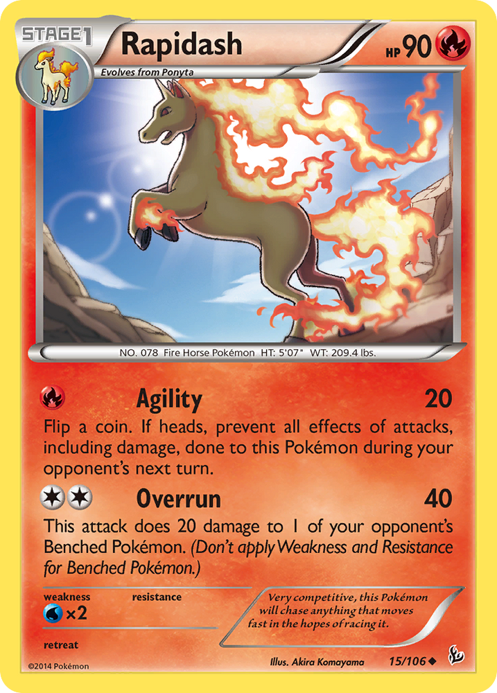 Pokemon | Rapidash (15/106) [XY: Flashfire] | The Nerd Merchant