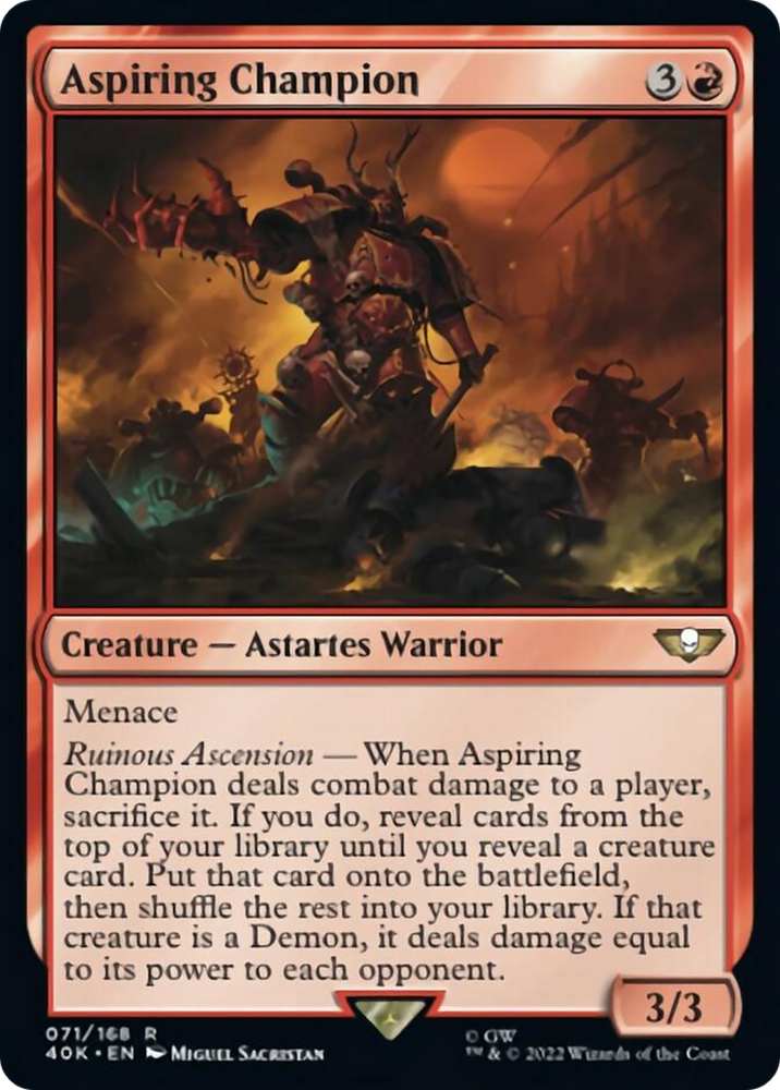 Magic | Aspiring Champion (Surge Foil) [Warhammer 40,000] | The Nerd Merchant