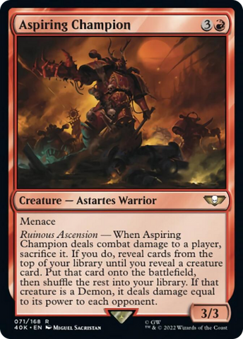 Magic | Aspiring Champion (Surge Foil) [Warhammer 40,000] | The Nerd Merchant