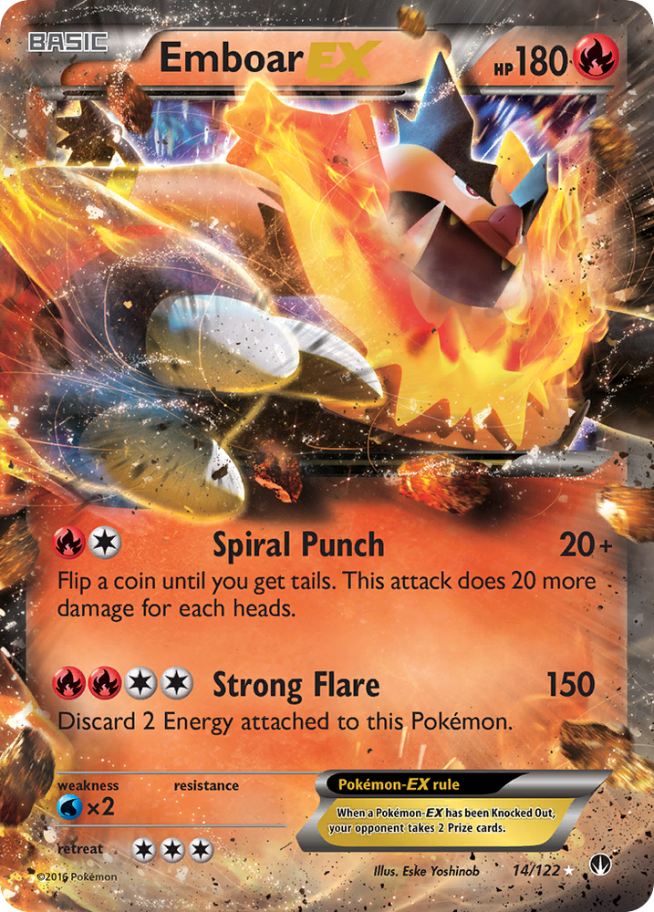 Pokemon | Emboar EX (14/122) [XY: BREAKpoint] | The Nerd Merchant
