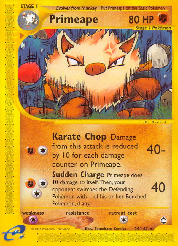 Pokemon | Primeape (29/147) [Aquapolis] | The Nerd Merchant
