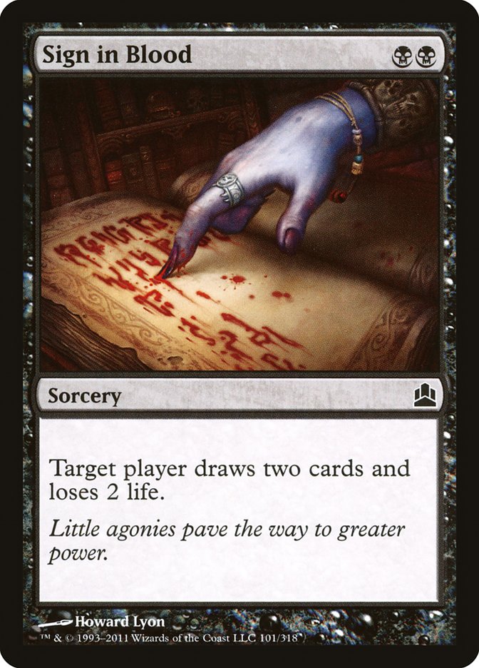 Magic | Sign in Blood [Commander 2011] | The Nerd Merchant