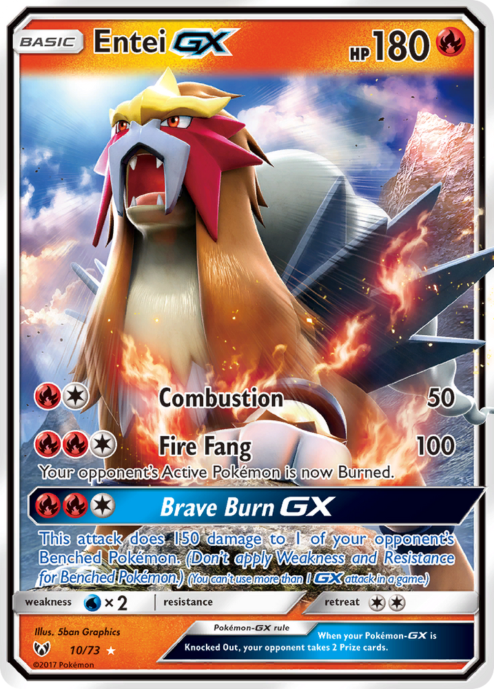Pokemon | Entei GX (10/73) [Sun & Moon: Shining Legends] | The Nerd Merchant