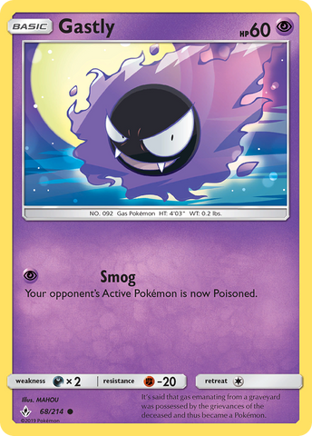 Pokemon | Gastly (68/214) [Sun & Moon: Unbroken Bonds] | The Nerd Merchant