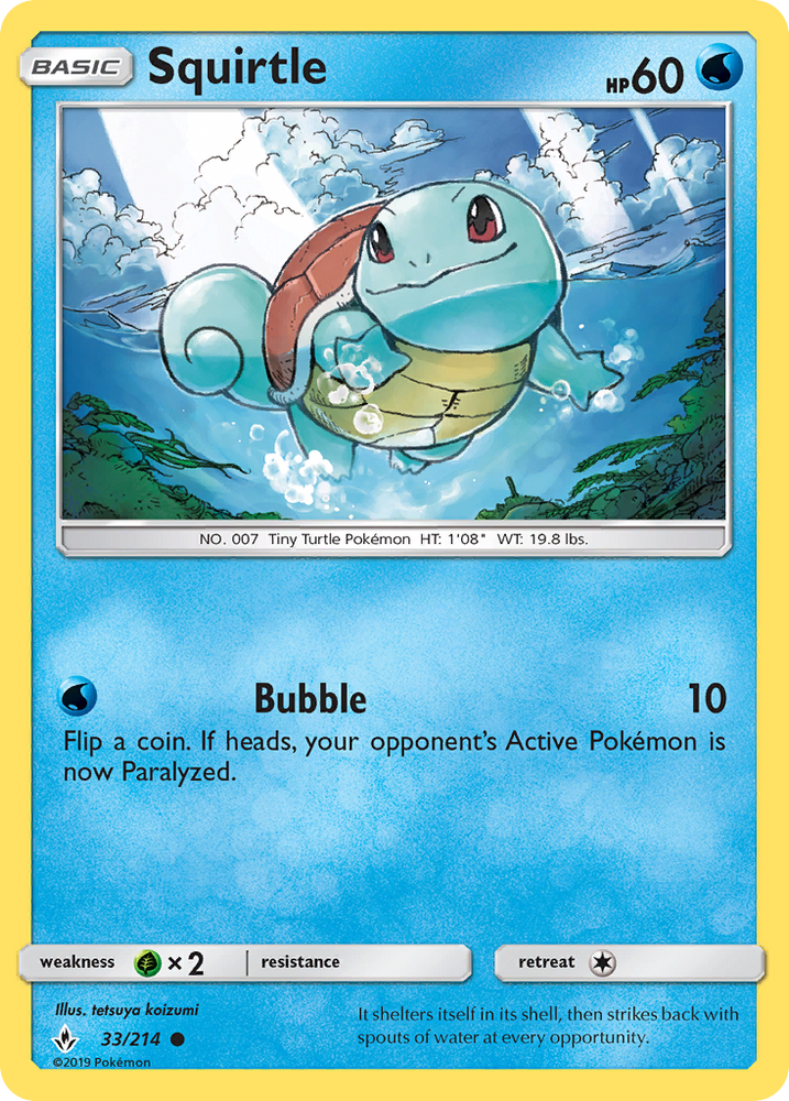 Pokemon | Squirtle (33/214) [Sun & Moon: Unbroken Bonds] | The Nerd Merchant