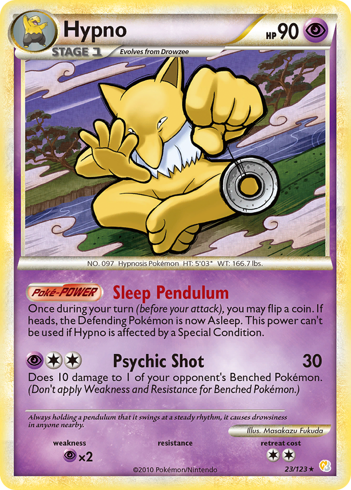 Pokemon | Hypno (23/123) [HeartGold & SoulSilver: Base Set] | The Nerd Merchant