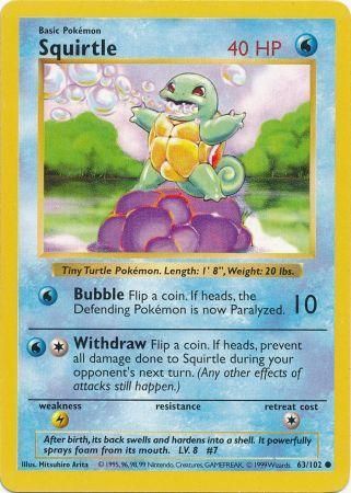 Pokemon | Squirtle (63/102) [Base Set Shadowless Unlimited] | The Nerd Merchant