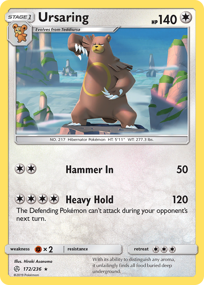 Pokemon| Ursaring (172/236) [Sun & Moon: Cosmic Eclipse] | The Nerd Merchant