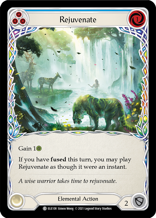 Flesh and Blood TCG | Rejuvenate (Blue) [ELE108] (Tales of Aria)  1st Edition Rainbow Foil | The Nerd Merchant