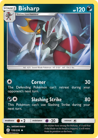 Pokemon| Bisharp (135/236) [Sun & Moon: Cosmic Eclipse] | The Nerd Merchant