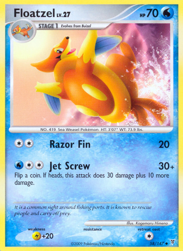 Pokemon | Floatzel (58/147) [Platinum: Supreme Victors] | The Nerd Merchant