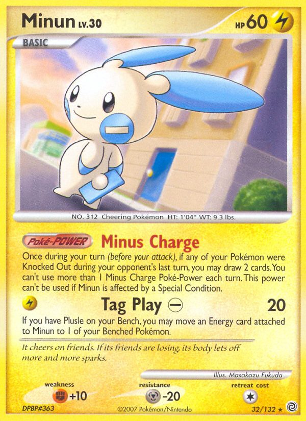Pokemon | Minun (32/132) [Diamond & Pearl: Secret Wonders] | The Nerd Merchant