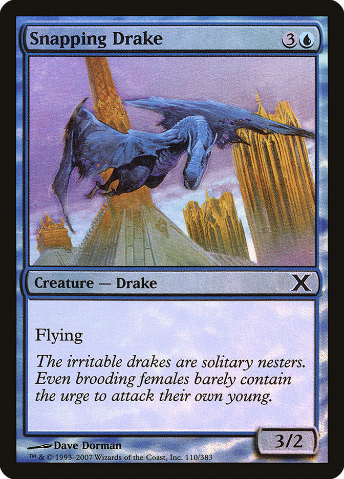 Magic | Snapping Drake (Premium Foil) [Tenth Edition] | The Nerd Merchant