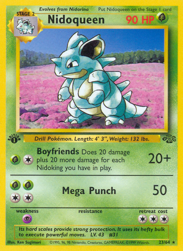 Pokemon | Nidoqueen (23/64) [Jungle 1st Edition] | The Nerd Merchant
