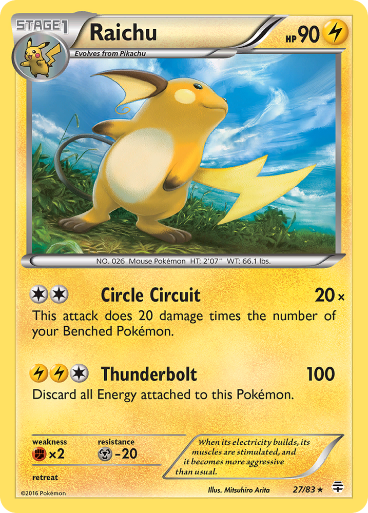 Pokemon | Raichu (27/83) [XY: Generations] | The Nerd Merchant
