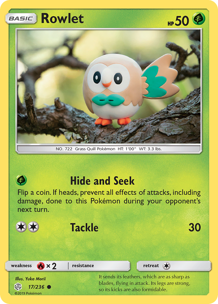 Pokemon| Rowlet (17/236) [Sun & Moon: Cosmic Eclipse] | The Nerd Merchant