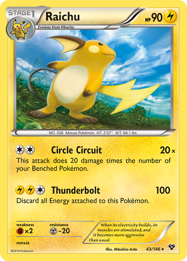 Pokemon | Raichu (43/146) [XY: Base Set] | The Nerd Merchant