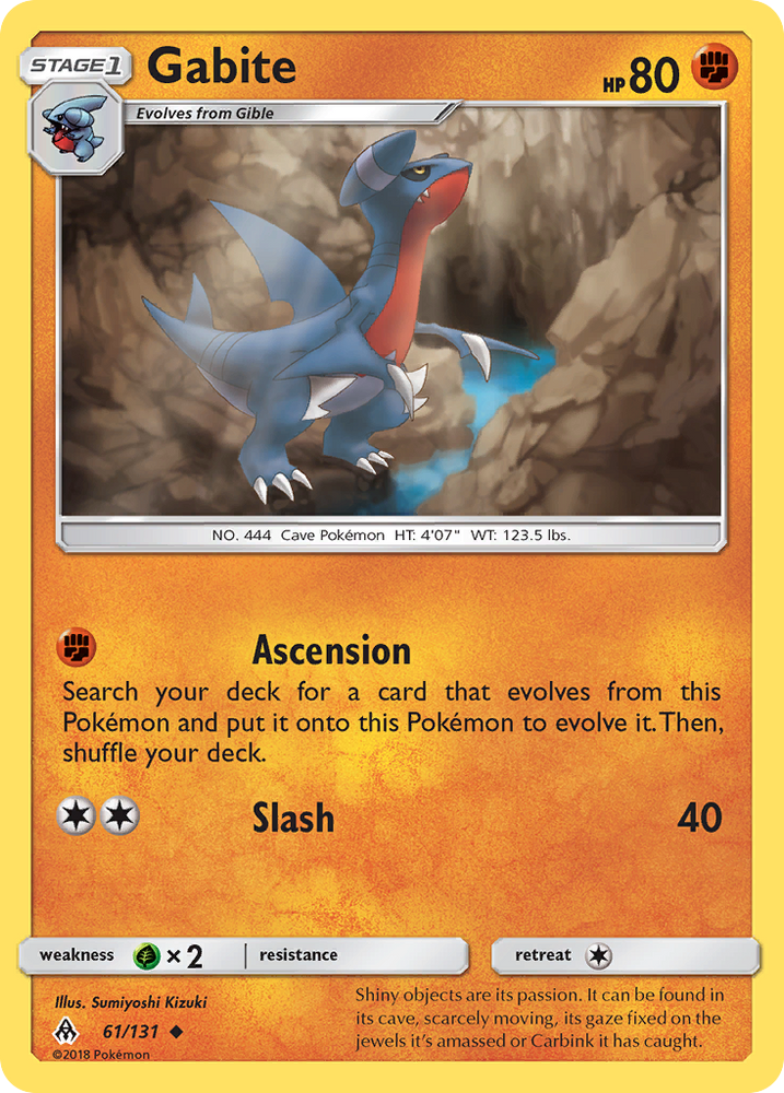 Pokemon | Gabite (61/131) [Sun & Moon: Forbidden Light] | The Nerd Merchant