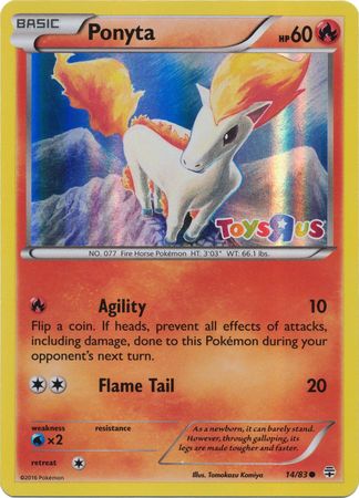 Pokemon | Ponyta (14/83) (Toys R Us Promo) [XY: Generations] | The Nerd Merchant