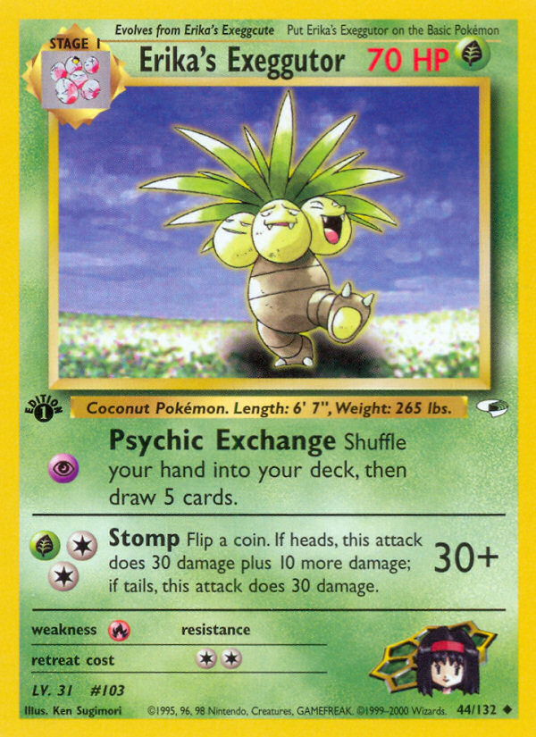 Pokemon | Erika's Exeggutor (44/132) [Gym Heroes 1st Edition] | The Nerd Mechant