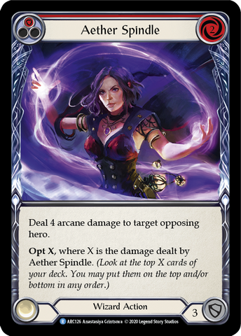 Flesh and Blood TCG | Aether Spindle (Red) [U-ARC126] (Arcane Rising Unlimited)  Unlimited Rainbow Foil | The Nerd Merchant