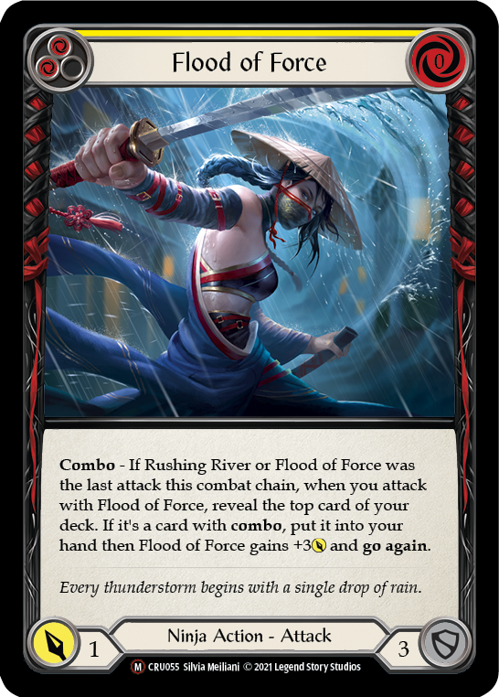 Flesh and Blood TCG | Flood of Force [U-CRU055] (Crucible of War Unlimited)  Unlimited Rainbow Foil | The Nerd Merchant