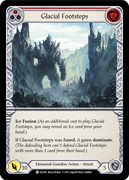 Flesh and Blood TCG | Glacial Footsteps (Red) [ELE016] (Tales of Aria)  1st Edition Rainbow Foil | The Nerd Merchant