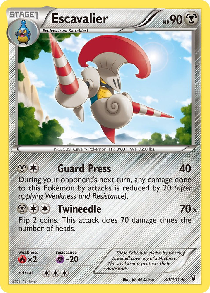 Pokemon | Escavalier (80/101) (Cracked Ice Holo) (Theme Deck Exclusive) [Black & White: Noble Victories] | The Nerd Merchant