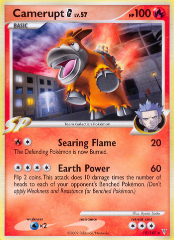 Pokemon | Camerupt G (19/147) [Platinum: Supreme Victors] | The Nerd Merchant
