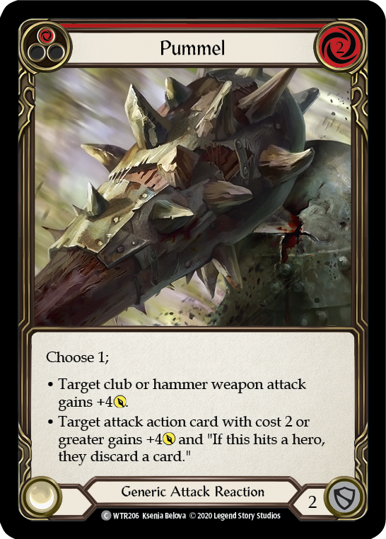 Flesh and Blood TCG | Pummel (Red) [U-WTR206] (Welcome to Rathe Unlimited)  Unlimited Rainbow Foil | The Nerd Merchant